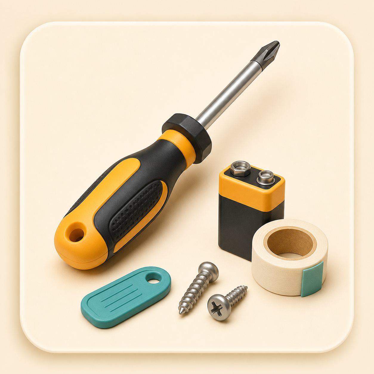 抽屉中的工具与常用物品